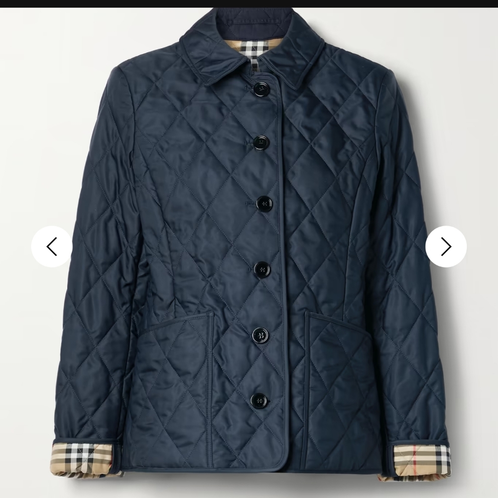 Burberry Quilted Olive Green jacket